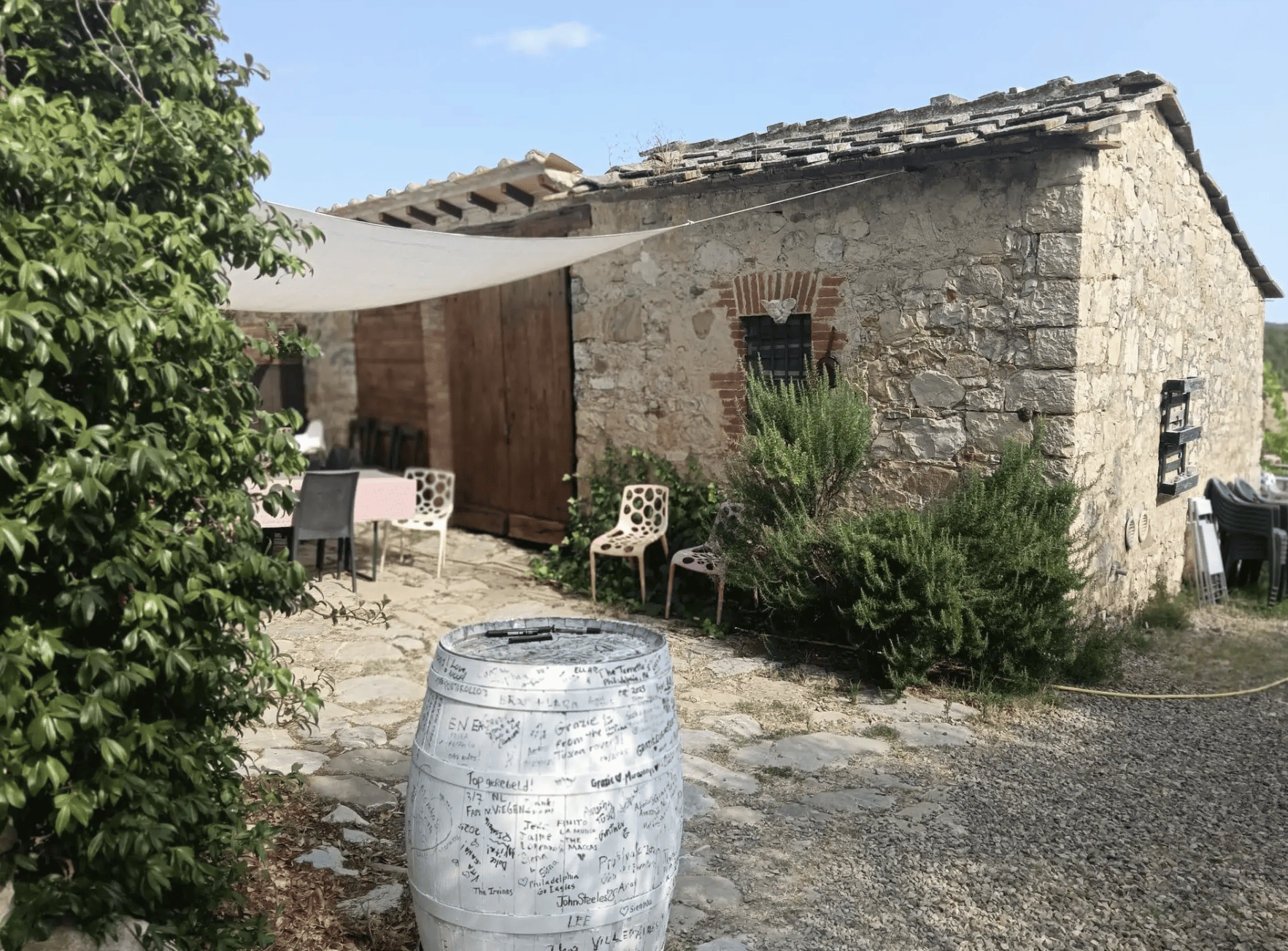 The farmhouse in the Chianti countryside near Siena